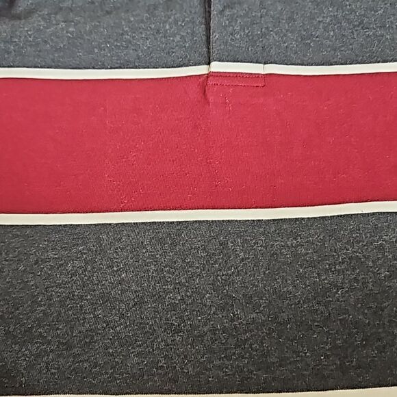 Denver Hayes Men's Polo Long Sleeves Cotton Shirt Large Burgundy/White LG - Picture 15 of 16